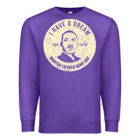 Purple martin luther day vintage Premium Sweatshirt - DesigneFamous