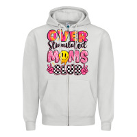Dove Grey over stimulated moms club Zipper Hoodie - JahusDesignShop