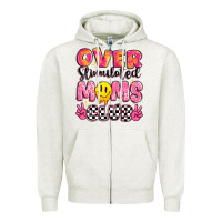 Oatmeal Heather over stimulated moms club Zipper Hoodie - JahusDesignShop