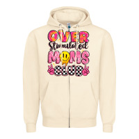 Over Stimulated Moms Club Zipper Hoodie | Teevron