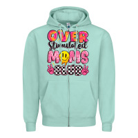 Seafoam over stimulated moms club Zipper Hoodie - JahusDesignShop