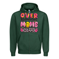 Sports Green over stimulated moms club Zipper Hoodie - JahusDesignShop