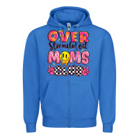 True Royal over stimulated moms club Zipper Hoodie - JahusDesignShop