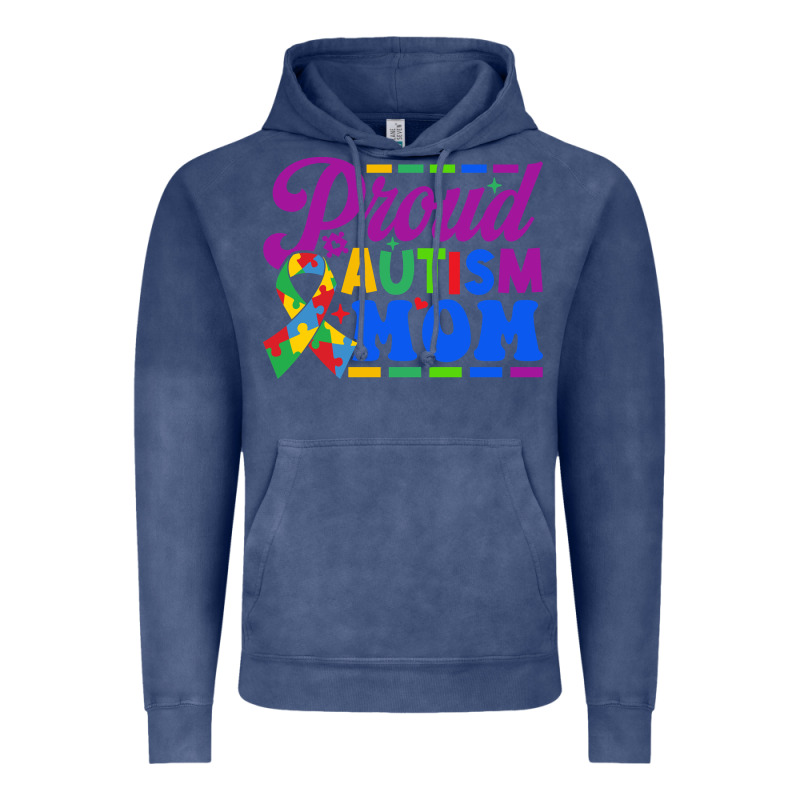 Proud Autism Mom Vintage Hoodie by CowhideDigitalArt | Teevron