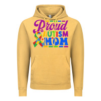 Vintage Mustard Proud Autism Mom Vintage Hoodie - CowhideDigitalArt