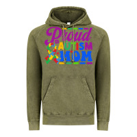 Vintage Olive Proud Autism Mom Vintage Hoodie - CowhideDigitalArt