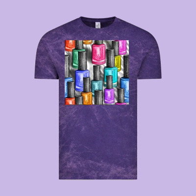 Colorful Nail Polish Seamless Pattern Bbs Vintage Tee Designed By Bundleandbundleshop