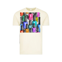 Vintage Arctic colorful nail polish seamless pattern bbs Vintage Tee - BundleAndBundleShop