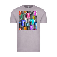 Vintage Zinc colorful nail polish seamless pattern bbs Vintage Tee - BundleAndBundleShop