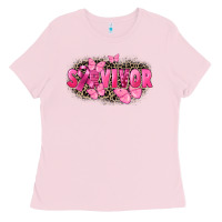 Bubblegum Pink Survivor Breast Cancer Ladies Tee - FaDigitalArtStudio