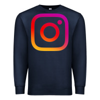 Navy instagram Premium Sweatshirt - DesigneFamous