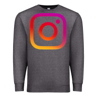 Charcoal Heather instagram Premium Sweatshirt - DesigneFamous