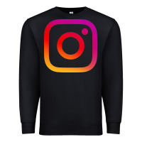 Black instagram Premium Sweatshirt - DesigneFamous