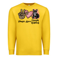 Lemon peace love french bulldog Premium Sweatshirt - JahusDesignShop