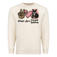 Sandshell peace love french bulldog Premium Sweatshirt - JahusDesignShop