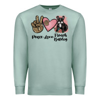 Seafoam peace love french bulldog Premium Sweatshirt - JahusDesignShop
