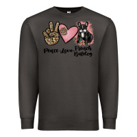 Smoke peace love french bulldog Premium Sweatshirt - JahusDesignShop