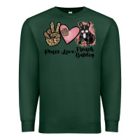 Sports Green peace love french bulldog Premium Sweatshirt - JahusDesignShop