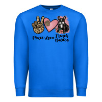 True Royal peace love french bulldog Premium Sweatshirt - JahusDesignShop