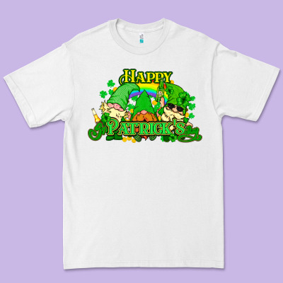 St. Patrick's Day Gnomes Premium Tee Designed By Howdyjamesfarm