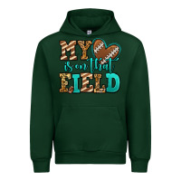 Forest Green my heart is on that field american football Urban Hoodie - Jasminsmagicworld