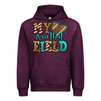 Mauve Wine my heart is on that field american football Urban Hoodie - Jasminsmagicworld