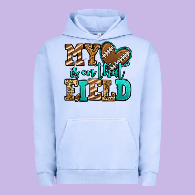 My Heart Is On That Field American Football Urban Hoodie Designed By Jasminsmagicworld