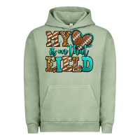 Pigment Oil Green my heart is on that field american football Urban Hoodie - Jasminsmagicworld