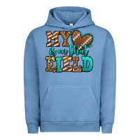 Pigment Pebble Blue my heart is on that field american football Urban Hoodie - Jasminsmagicworld