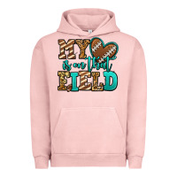 Pigment Salmon my heart is on that field american football Urban Hoodie - Jasminsmagicworld