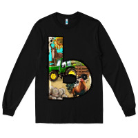 Black farm life alphabet lowercase letters b Long Sleeve Tee - BundleAndBundleShop