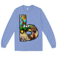Colony Blue farm life alphabet lowercase letters b Long Sleeve Tee - BundleAndBundleShop