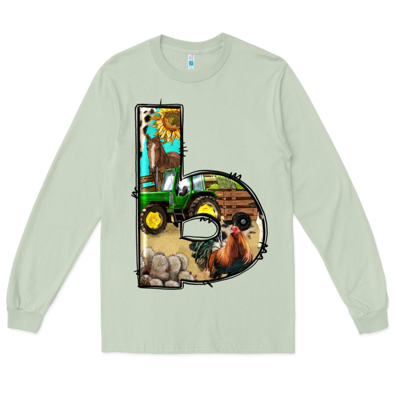 Farm Life Alphabet Lowercase Letters B Long Sleeve Tee by BundleAndBundleShop | Teevron
