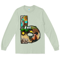 Matcha farm life alphabet lowercase letters b Long Sleeve Tee - BundleAndBundleShop