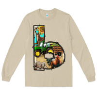Mushroom farm life alphabet lowercase letters b Long Sleeve Tee - BundleAndBundleShop