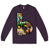 Plum farm life alphabet lowercase letters b Long Sleeve Tee - BundleAndBundleShop