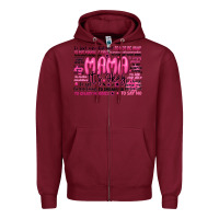 Burgundy mama its okay typography Zipper Hoodie - JahusDesignShop
