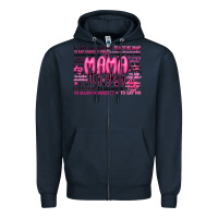 Navy mama its okay typography Zipper Hoodie - JahusDesignShop