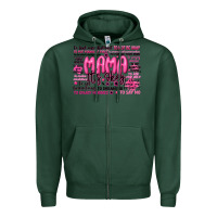 Sports Green mama its okay typography Zipper Hoodie - JahusDesignShop