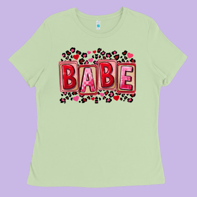Valentine's Day Babe Ladies Tee Designed By Fadigitalartstudio