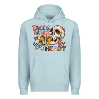 Blue Mist Tacos Never Broke My Heart Premium Hoodie - CowhideDigitalArt