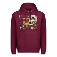 Burgundy Tacos Never Broke My Heart Premium Hoodie - CowhideDigitalArt