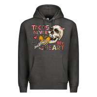 Charcoal Heather Tacos Never Broke My Heart Premium Hoodie - CowhideDigitalArt