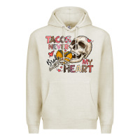 Oatmeal Heather Tacos Never Broke My Heart Premium Hoodie - CowhideDigitalArt