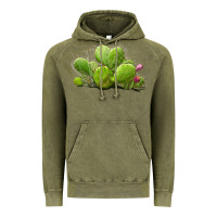 Vintage Olive Desert Prickly Pear Cactus Vintage Hoodie - LillyAllenDesigns