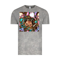 Cloud Rock hairdresser messy bun hand mirror and scissors with leopard and tiger  Vintage Tee - BundleAndBundleShop