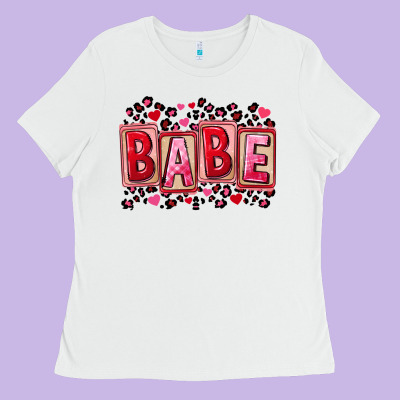 Valentine's Day Babe Ladies Tee Designed By Fadigitalartstudio