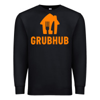 Black Grubhub t-shirt Premium Sweatshirt - DesigneFamous
