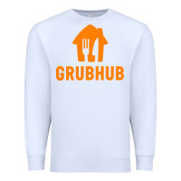 White Grubhub t-shirt Premium Sweatshirt - DesigneFamous