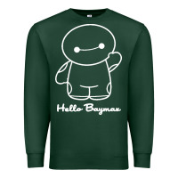 Sports Green hello baymax Premium Sweatshirt - DesigneFamous